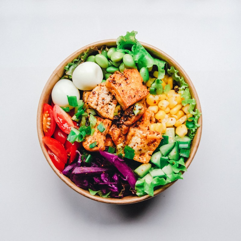 Hearty grain bowls with rice, beans and protein